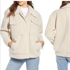 Something Navy x Nordstrom faux shearling jacket